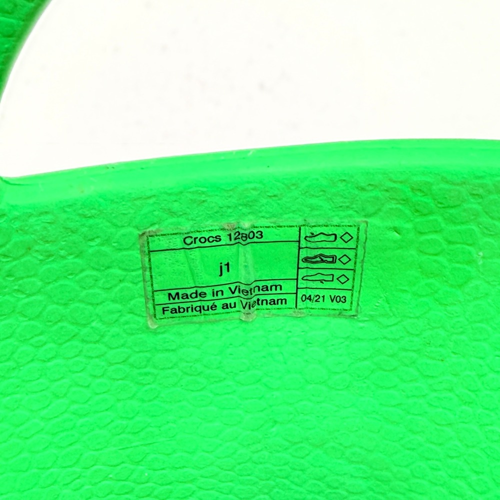 Crocs Rain Boot Handle It Kids J1 Green Waterproof Lightweight Outdoors School - Picture 2 of 9